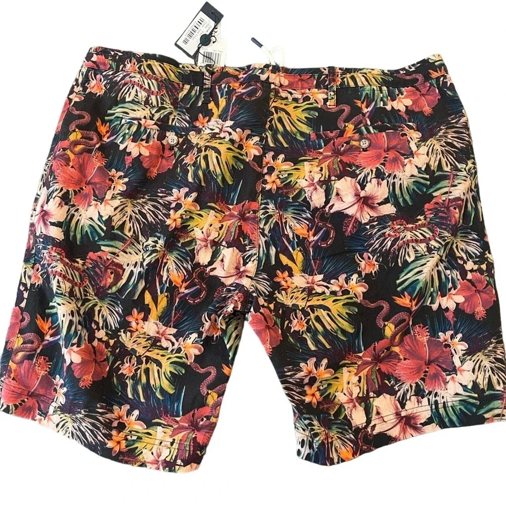 Paisley & Gray Men's Floral Tropical Swim‎ Trunks Shorts Drawstring Beach - Picture 4 of 5